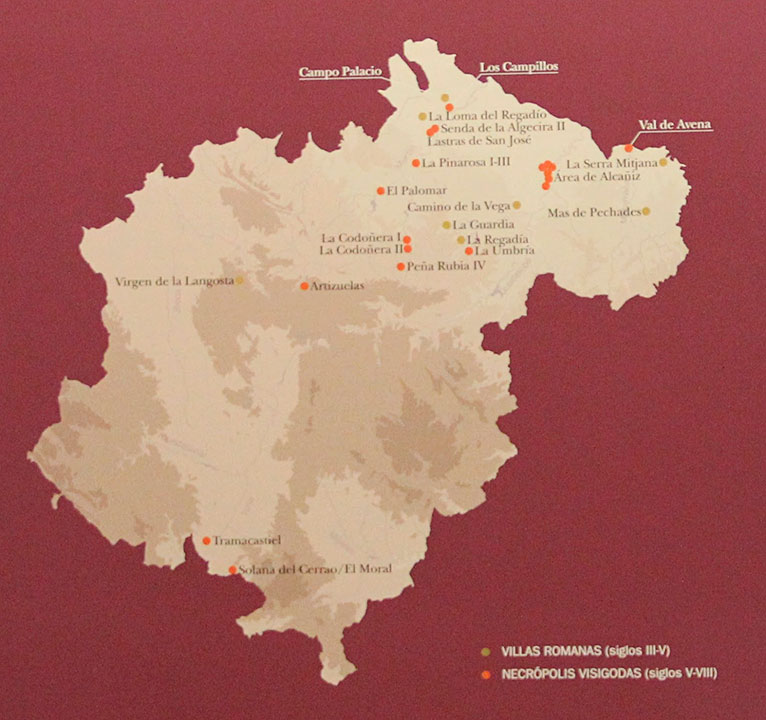 Edad Romana mapa Romanizacion y Vertebración de Teruel